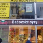 Polep prodejny Bačovské sýry v Brně