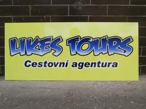 Reklamní cedule Likes Tours